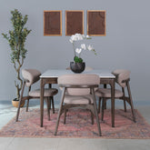 Clarion Marble Top 4 Seater Dining Set